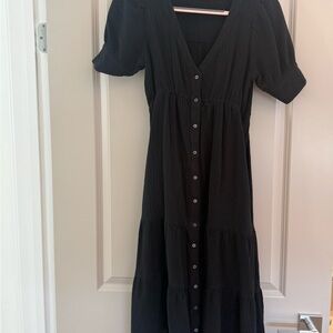 Madewell Black Button-Down Dress